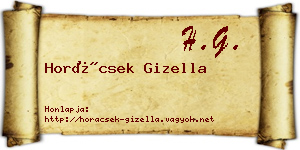 Horácsek Gizella névjegykártya